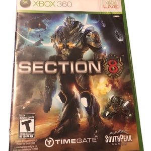 XBOX 360 game SECTION 8 Tested no manual